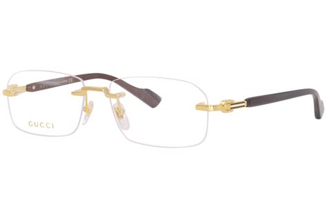 men gucci glasses on face|gucci rimless glasses for men.